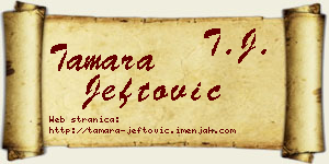 Tamara Jeftović vizit kartica